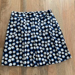LOFT Pleated Polka Dot Skirt
